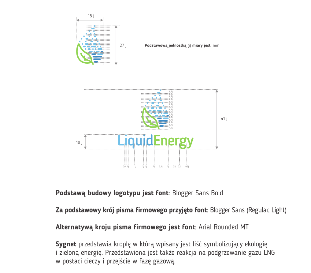 Budowa logotypu LiquidEnergy