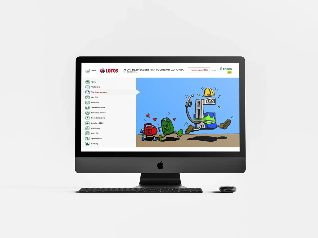 Strona internetowa Dni Bezpieczeństwa i Ochrony Zdrowia dla koncernu naftowego LOTOS