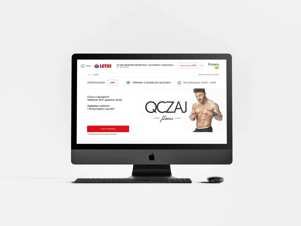 Strona internetowa Dni Bezpieczeństwa i Ochrony Zdrowia dla koncernu naftowego LOTOS